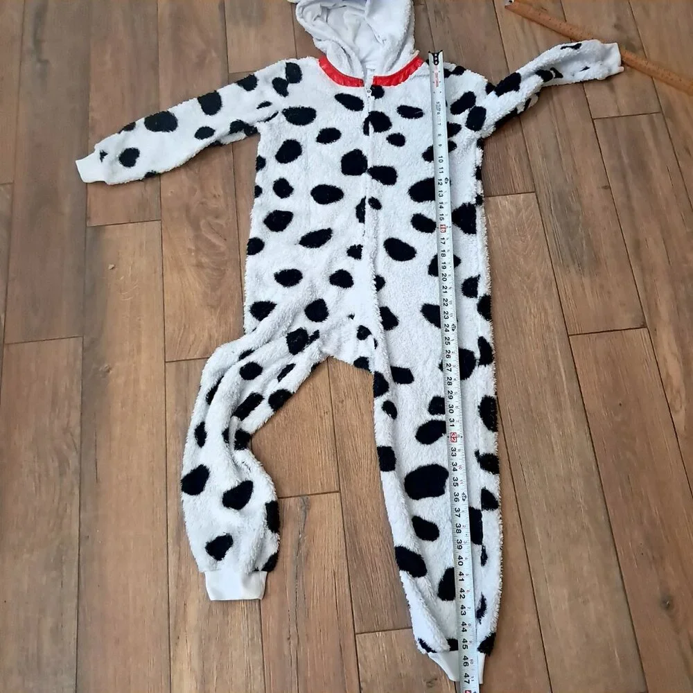 Disney Store 101 Dalmatians Dog Costume kids‎ 9/10 Pajamas unionsuit pj onepiece - Picture 11 of 14
